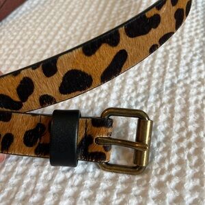 J.Crew Calf Hair Leopard Belt
